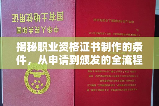 诏安揭秘职业资格证书制作的条件，从申请到颁发的全流程解析